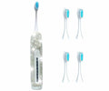 VFUIFRYI Electric Toothbrush Silver Bling 3 Heads 6 Modes Portable by Deal US