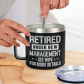 GAUDORA 14oz Stainless Steel Insulated Coffee Mug with Lid - Black Funny by Deal US
