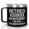 GAUDORA 14oz Stainless Steel Insulated Coffee Mug with Lid - Black Funny