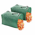 Sheporse 2-Pack 53 Gallon Reusable Garden Bags Green Yard Waste Polyethylene by Deal US