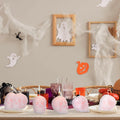 Nuanchu Halloween Skull Candles 6 Pack Large Light Pink Pastel Paraffin Wax by Deal US