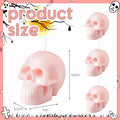 Nuanchu Halloween Skull Candles 6 Pack Large Light Pink Pastel Paraffin Wax by Deal US