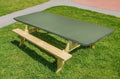 Covers for the Home Elastic Vinyl Fitted Table Cover Basketweave Green 5'x30" by Deal US