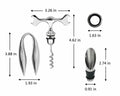 Lutong 3-in-1 T Bar Spanner Corkscrew Wine Opener Set Chrome Zinc 1 Count by Deal US