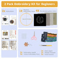 Tophywin 4 Pack Embroidery Kit Floral DIY with Hoop Threads Tools Good times by Deal US