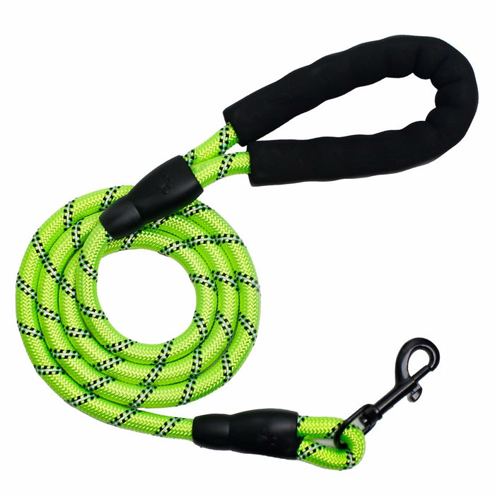 YALAVA Dog Leash 4FT Heavy Duty Reflective Nylon Rope Blue Padded Handle by Deal US