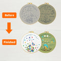 Tophywin 4 Pack Embroidery Kit Floral DIY with Hoop Threads Tools Good times by Deal US