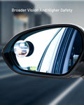 WildAuto Blind Spot Mirrors 2 Pack Round Frameless HD Glass Black 2" by Deal US