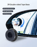 WildAuto Blind Spot Mirrors 2 Pack Round Frameless HD Glass Black 2" by Deal US