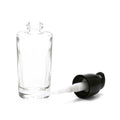 Furnido 4 Pack 30ml Clear Glass Round Essence Lotion Bottles with Pump by Deal US