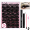 Anforlin Fluffy Lash Clusters 60D D Curl 14-22mm 280 PCS Black by Deal US