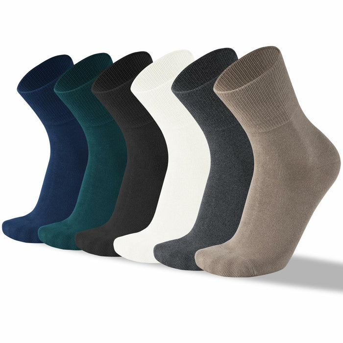 HENNY RUE Men's Cotton Crew & Mid-Crew Socks Casual Mixed Color Size 6-10 by Deal US