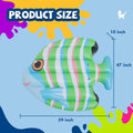 DIMAR GARDEN Inflatable Pool Fish Float Raft 59x47 Green by Deal US