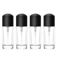 Furnido 4 Pack 30ml Clear Glass Round Essence Lotion Bottles with Pump by Deal US