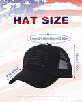 AWAYTR American Flag Trucker Snapback Hat Black One Size by Deal US