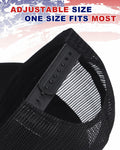 AWAYTR American Flag Trucker Snapback Hat Black One Size by Deal US