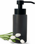 UNBONSOUHAIT 11.5 Oz Black Stripe Ceramic Foaming Soap Dispenser Refillable by Deal US