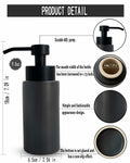 UNBONSOUHAIT 11.5 Oz Black Stripe Ceramic Foaming Soap Dispenser Refillable by Deal US