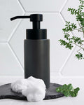 UNBONSOUHAIT 11.5 Oz Black Stripe Ceramic Foaming Soap Dispenser Refillable by Deal US