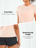 ALLZERO Feel Fit Workout Top Soft Short Sleeve Pink Heather Size L by Deal US