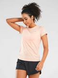 ALLZERO Feel Fit Workout Top Soft Short Sleeve Pink Heather Size L by Deal US