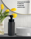 UNBONSOUHAIT 11.5 Oz Black Stripe Ceramic Foaming Soap Dispenser Refillable by Deal US