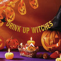LeeSky Gold Drink Up Witches Banner Halloween Bachelorette Party Decoration by Deal US