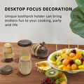 Cute Mushroom Toothpick Holder with 390 Toothpicks Cactus Dispenser Decor by Deal US