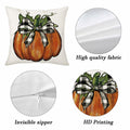 Aitukang Fall Pillow Covers 20x20 Inch Pumpkin Buffalo Plaid Set of 2 by Deal US