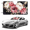 BAHELS Watercolor Black Floral Windshield Sun Shade UV Protector 55x30 by Deal US