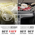 BAHELS Watercolor Black Floral Windshield Sun Shade UV Protector 55x30 by Deal US