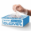 ProHeal Vinyl Disposable Gloves Clear Powder & Latex Free 100 Count Size S by Deal US