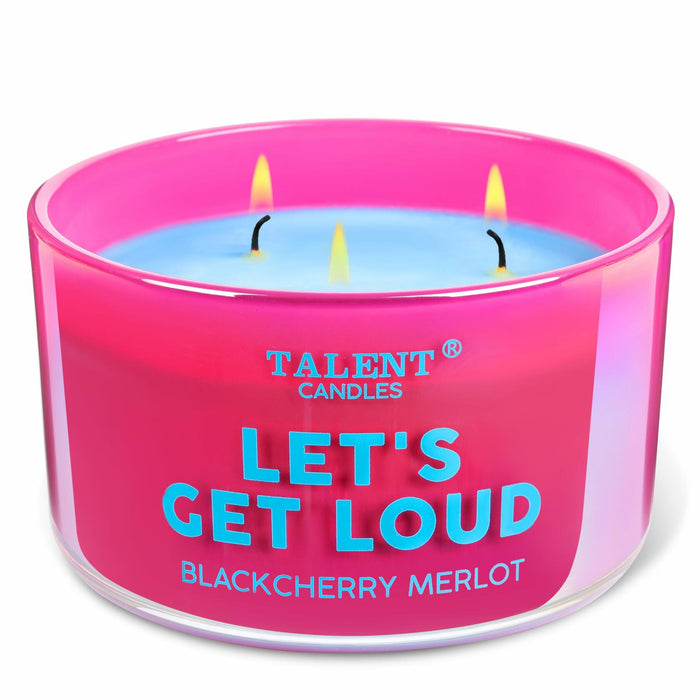 TALENT CANDLES Enjoy Scented Soy Jar Candle 3 Wicks Large Dark Cherry Merlot by Deal US