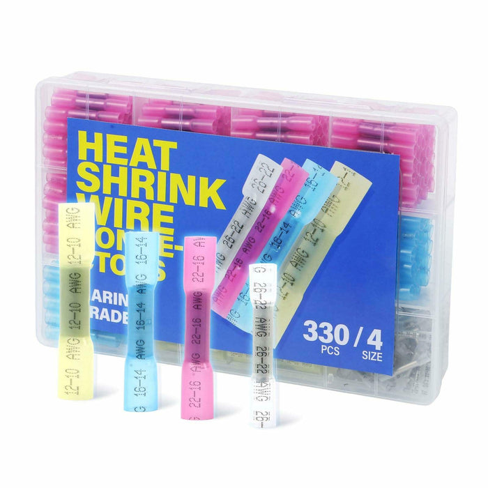 SlopHaul 330PCS Marine Grade Heat Shrink Wire Connectors Waterproof Kit by Deal US