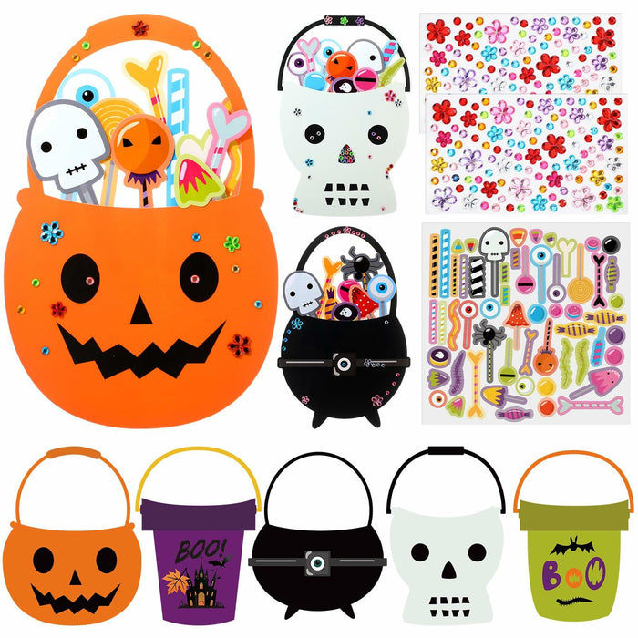 Gersoniel 339 Pcs Halloween DIY Craft Paper Ornaments Kit Pumpkin Ghost Bat by Deal US