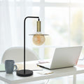 Simple Designs LT1237-BLK 24" Cosmic Glow Orb Table Lamp Black Brass by Deal US
