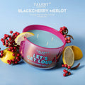 TALENT CANDLES Enjoy Scented Soy Jar Candle 3 Wicks Large Dark Cherry Merlot by Deal US