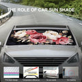 BAHELS Watercolor Black Floral Windshield Sun Shade UV Protector 55x30 by Deal US