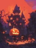 Bilowk Halloween Diamond Painting Kit Jack and Sally 12x16 inch Retro by Deal US