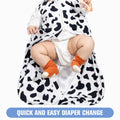 GUNTAIL Baby Sleep Sack 2-Way Zipper Rayon Cotton Cow Print Size X-Large by Deal US