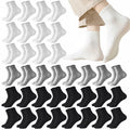 Looknniy Men’s Cushion Ankle Socks Cotton 20 Pairs Mixed Colors One Size by Deal US