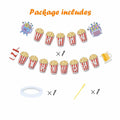 JIVELER Popcorn Happy Birthday Banner Movie Night Theme Multi-color Garland by Deal US