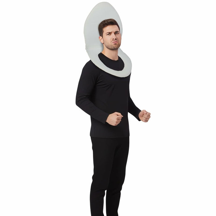 Yahenda Halloween Toilet Cosplay Costume Pullover Sponge Seat Cover White by Deal US