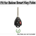 TAPAYICA Toyota Key Fob Cover 4 Buttons White-Gold TPU Shell with Keychain by Deal US