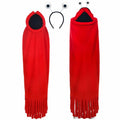 Breathffy Halloween Costume Set Red Cloak & Big-Eyed Headband Unisex by Deal US