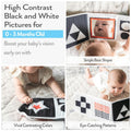 Spiggly High Contrast Baby Toys & Books Black White 0-6 Months Infant by Deal US