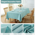Laolitou Square Tablecloth 60x60in Blue Linen Waterproof Washable by Deal US