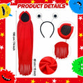 Breathffy Halloween Costume Set Red Cloak & Big-Eyed Headband Unisex by Deal US