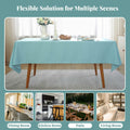 Laolitou Square Tablecloth 60x60in Blue Linen Waterproof Washable by Deal US
