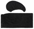 FABBRICA HOME Bamboo Rayon Spa Bath Wrap & Hair Turban Set Navy Blue One Size by Deal US
